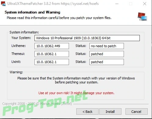 Применение сторонних тем Windows - UltraUXThemePatcher 3.8.2 — изображение 3