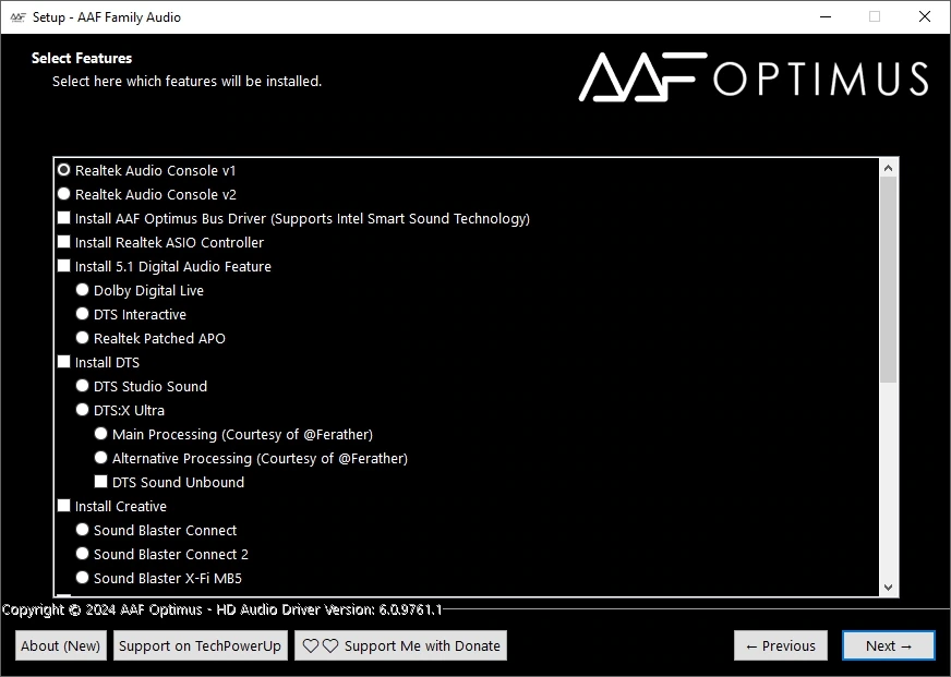 Драйвер для звука AAF Family DCH Audio Realtek 10.11.9761.1 Mod by AlanFinotty — изображение 3