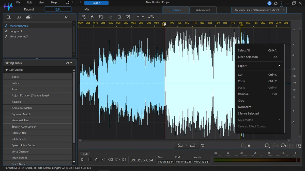 Профессиональный редактор звука CyberLink AudioDirector 2026 16.0.5703.0 Ultra — изображение 3