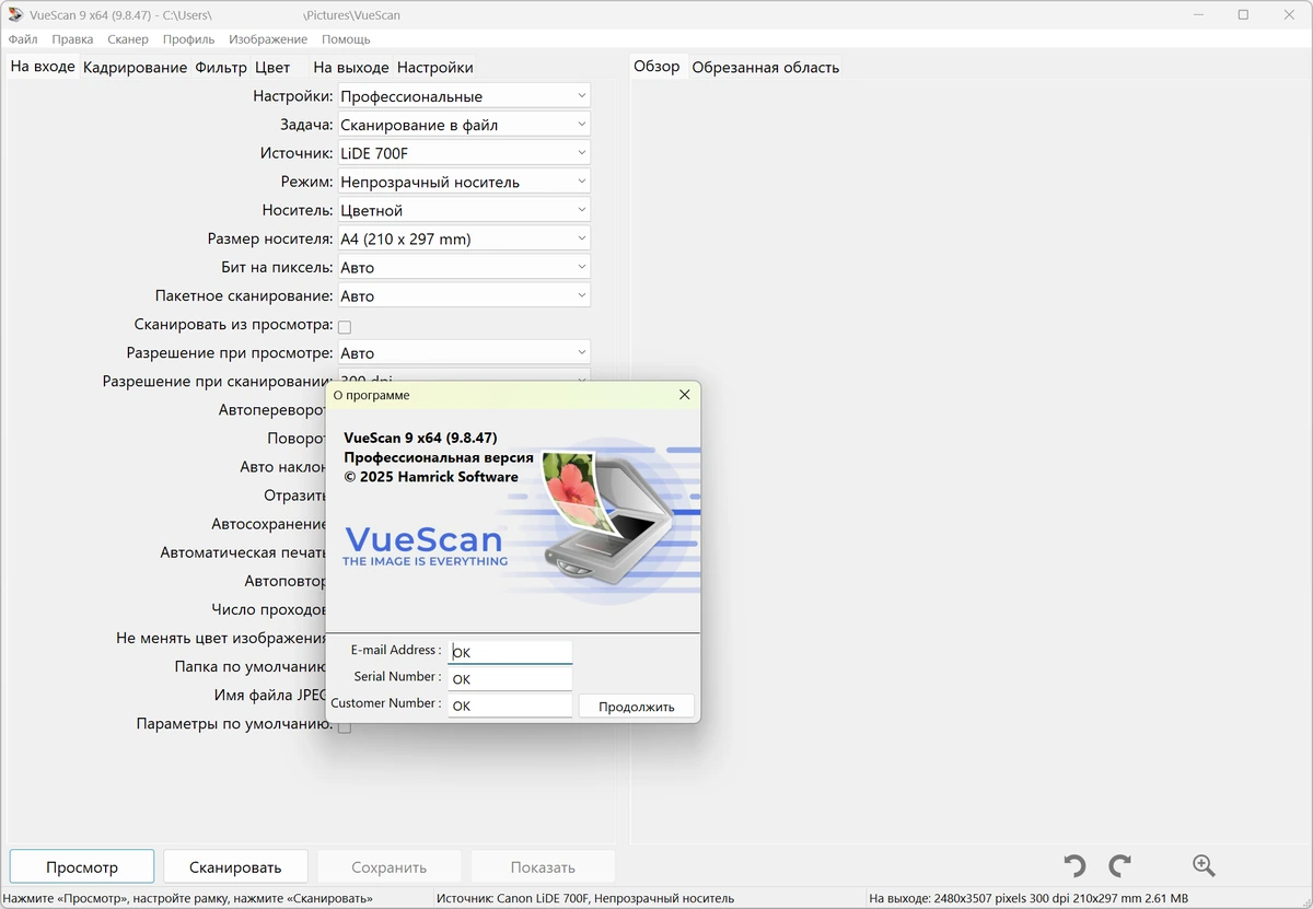 Программа для работы со сканерами VueScan Pro 9.8.47 (x64) — изображение 3