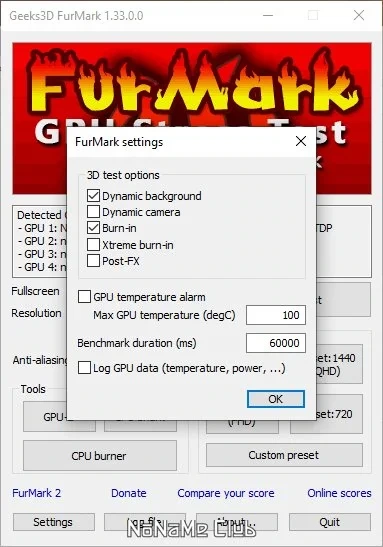 Программа для тестирования видеокарт - FurMark 1.33.0 — изображение 3