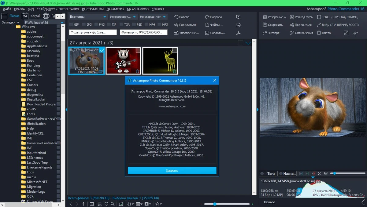 Ashampoo Photo Commander 16.3.3 RePack (& Portable) by elchupacabra — изображение 3