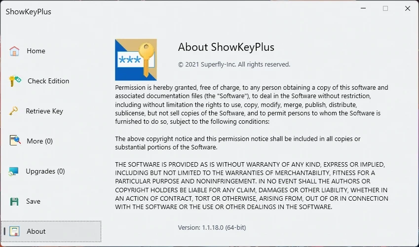 Просмотр OEM ключей Windows ShowKeyPlus 1.1.18.0 Portable — изображение 3