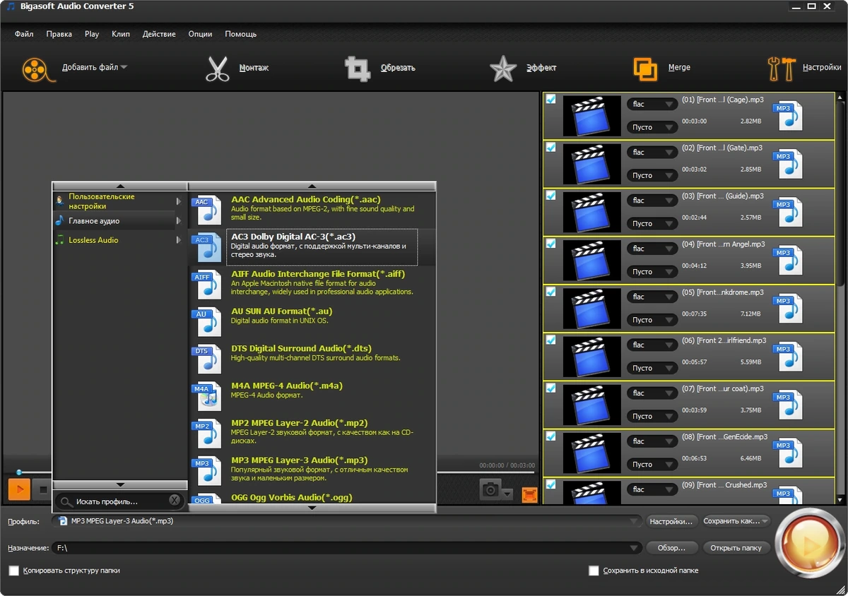 Простой аудиоконвертер Bigasoft Audio Converter 5.8.1.9133 by elchupacabra — изображение 3