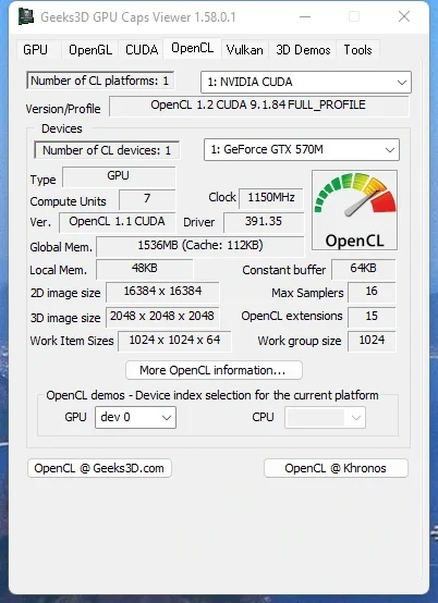 Проведение тестов видеокарты - GPU Caps Viewer 1.58.0.1 + Portable — изображение 3
