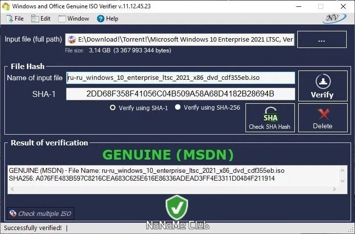 Проверка подлинности образов Windows and Office Genuine ISO Verifier 11.13.45.24 Portable — изображение 3