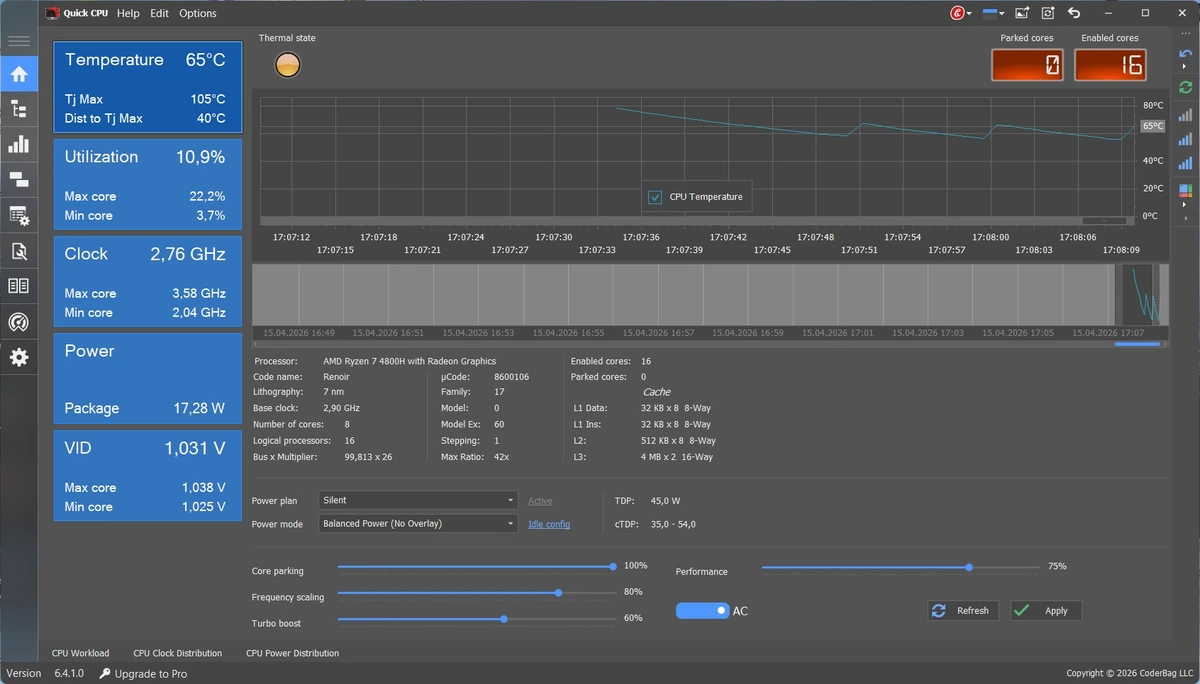 Quick CPU 6.4.1.0 — изображение 3