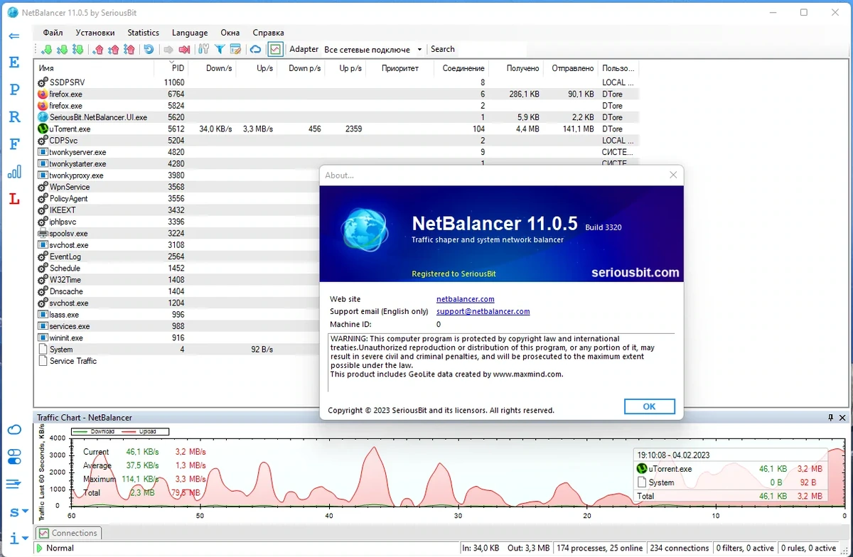 Распределение интернет трафика - NetBalancer 11.0.5.3320 RePack by elchupacabra — изображение 3
