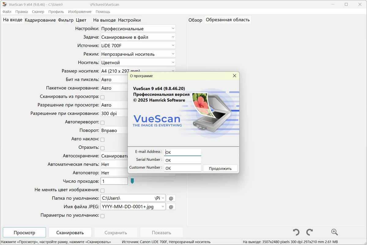 Расширенная настройка сканирования VueScan Pro 9.8.46.20 — изображение 3