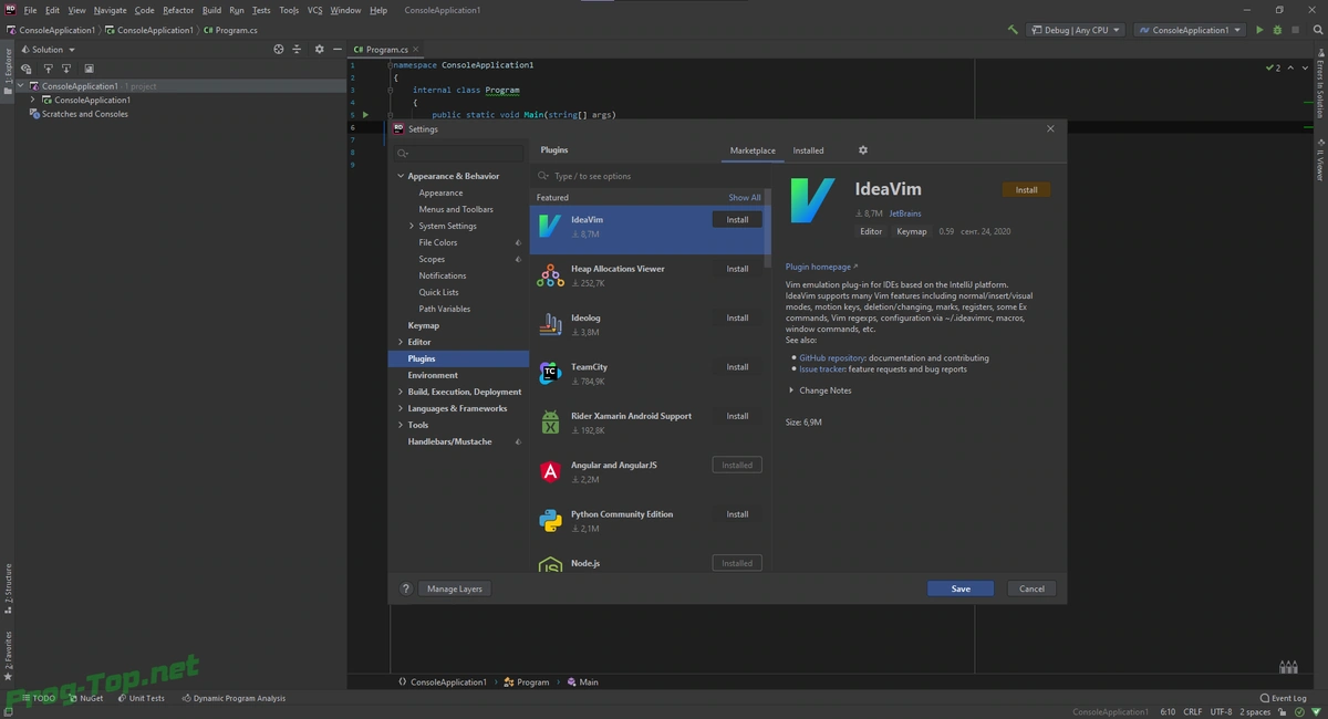 Разработка приложений - JetBrains Rider 2020.2.4 — изображение 3