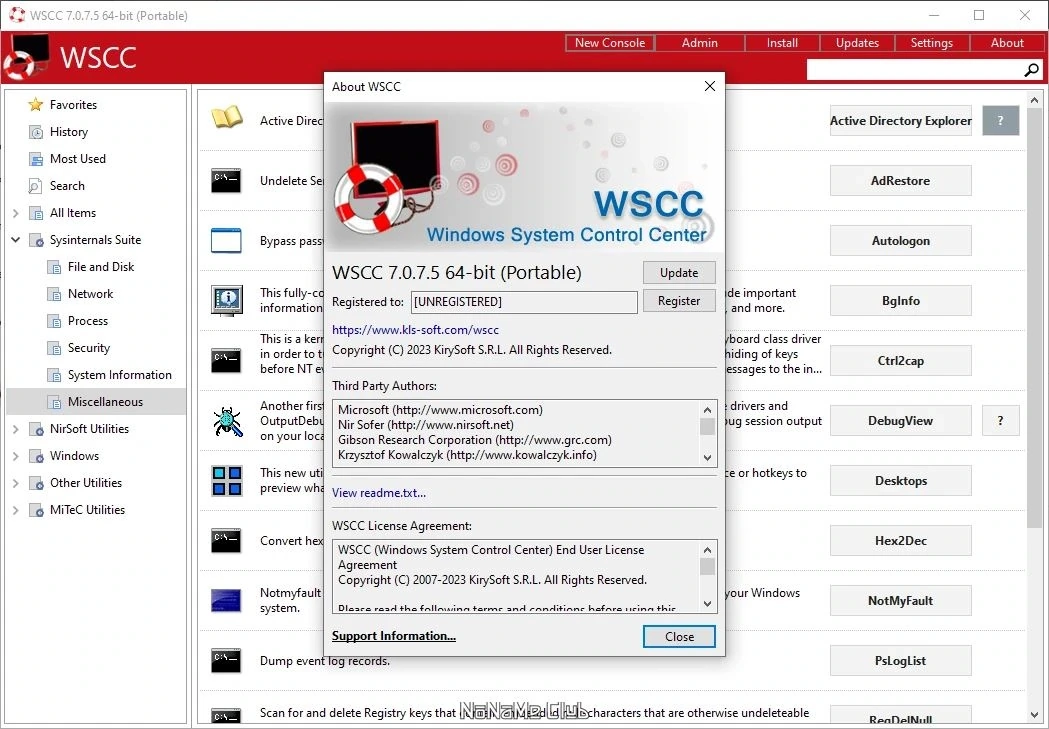 WSCC (Windows System Control Center) 7.0.7.5 + Portable — изображение 3