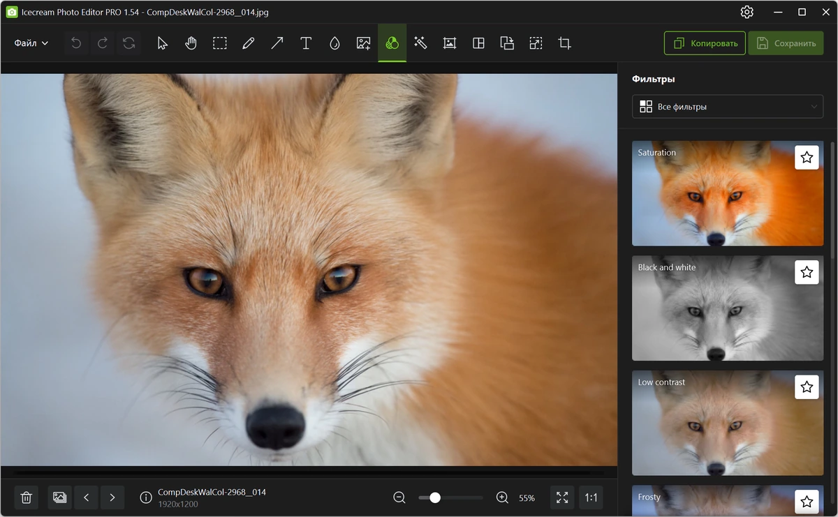 Редактор фотоснимков Icecream Photo Editor Pro 1.54 — изображение 3