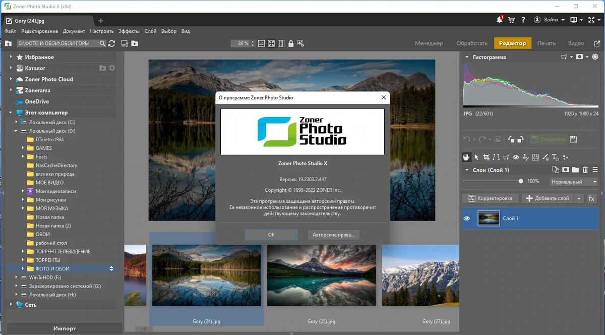 Редактор фотоснимков Zoner Photo Studio X 19.2303.2.447 by KpoJIuK — изображение 3