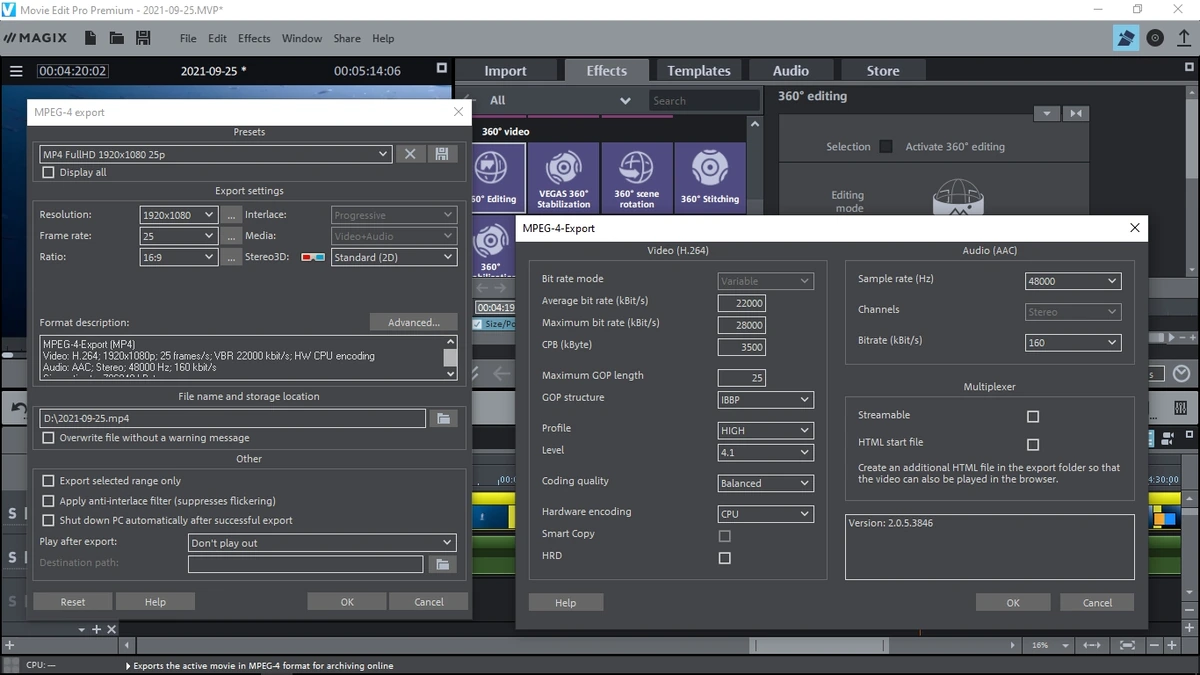 Редактор видео нового поколения - MAGIX Movie Edit Pro 2022 Premium 21.0.1.92 (x64) — изображение 3