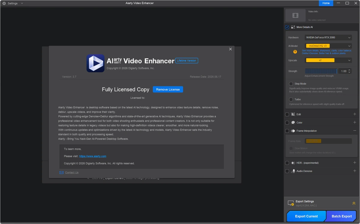 Улучшение видео Aiarty Video Enhancer 3.7 — изображение 3