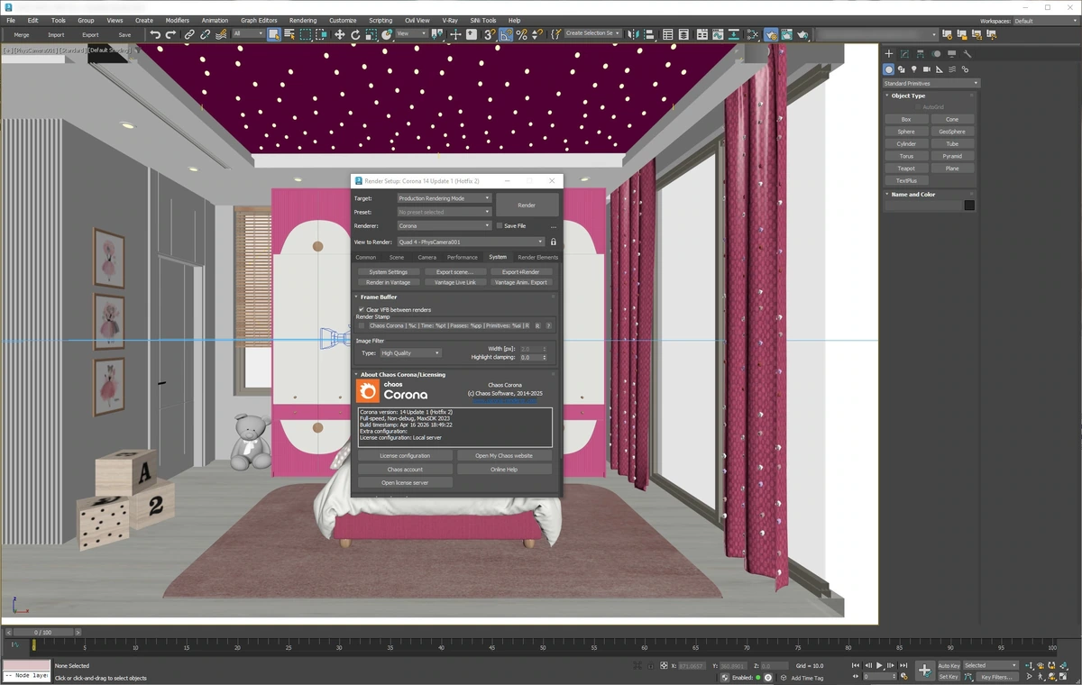 Рендеринг в 3ds Max и Cinema 4D Corona Renderer 14 Update 1 (Hotfix 2) for 3ds Max 2018-2027 — изображение 3