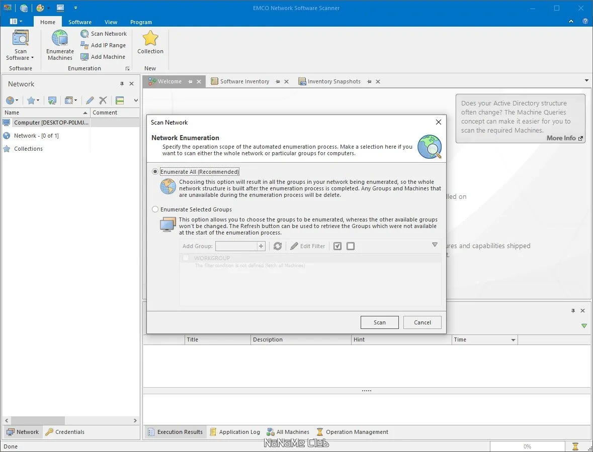 Аудит ПО в локальной сети EMCO Network Software Scanner 2.0.9 — изображение 3