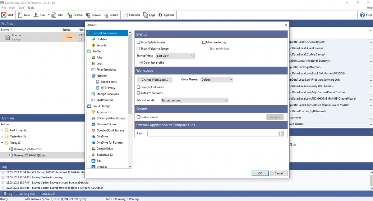 Резервное копирование данных KLS Backup 2023 Professional 12.0.0.6 — изображение 3