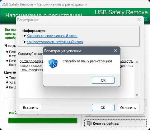 Сохранность данных при извлечении флешки - USB Safely Remove 6.4.3.1312 — изображение 3