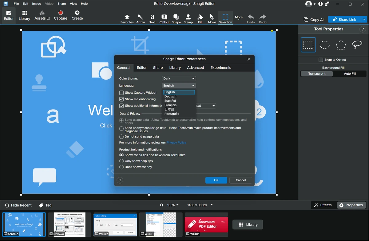 Создание скриншотов TechSmith SnagIt 2026.3.0 Build 11648 — изображение 3