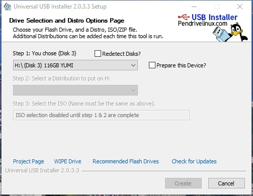 Создание USB-флеш загрузчиков Universal USB Installer 2.0.3.3 Portable — изображение 3