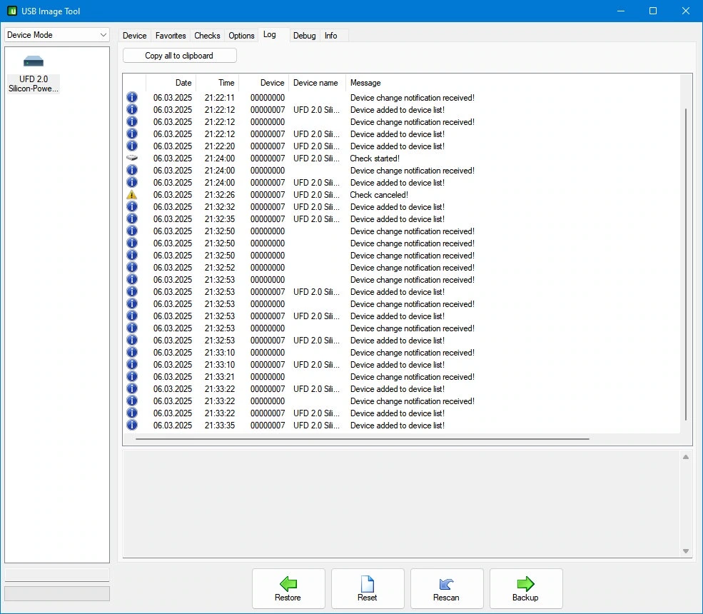 Резервное копирование съемных дисков USB Image Tool 1.91 Portable — изображение 3