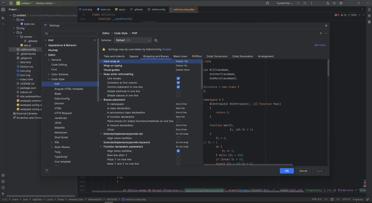 Среда разработки на PHP - JetBrains PhpStorm 2024.2 Repack by Sitego — изображение 3