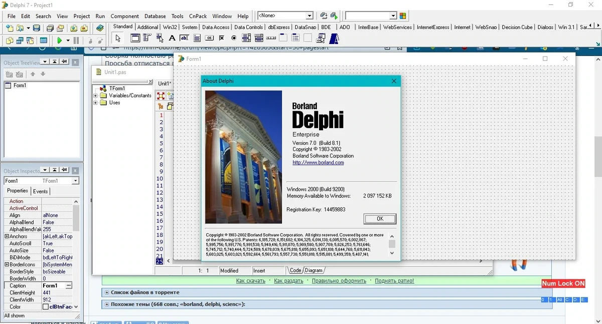 Средство для программирования - Borland Delphi 7 Science Edition 2020 — изображение 3
