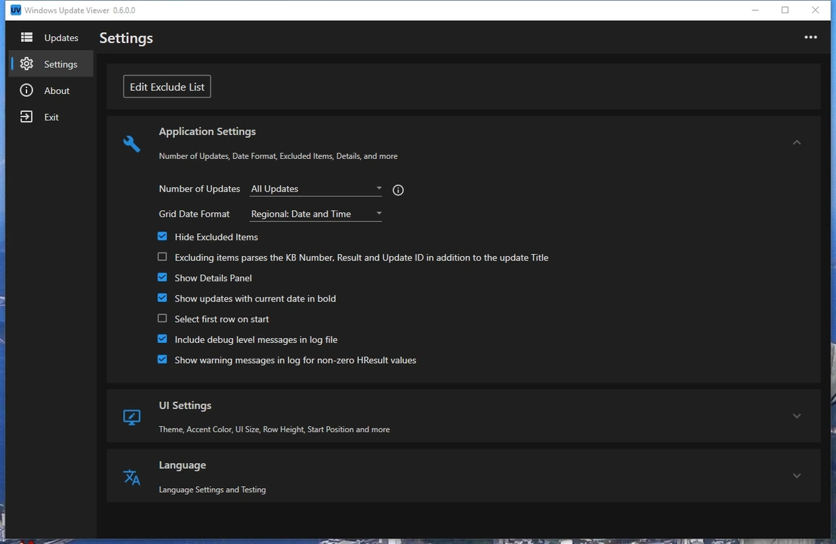 Средство просмотра обновлений Windows Update Viewer 0.6.0.0 + Portable — изображение 3