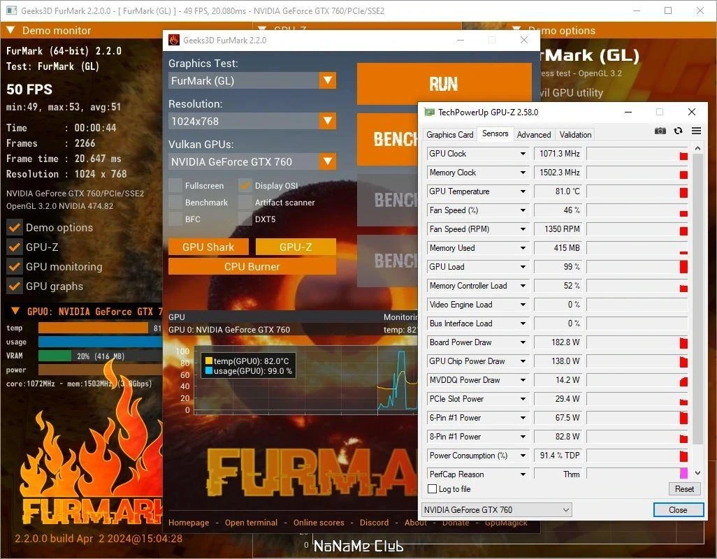 Стресс тесты видеокарты - FurMark 2.2.0.1 — изображение 3
