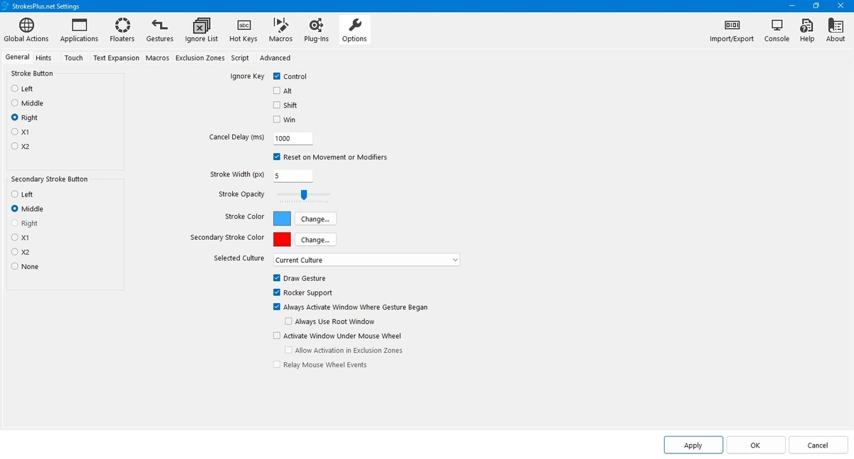 Распознавание жестов мыши StrokesPlus.net 0.5.7.8 + Portable — изображение 3