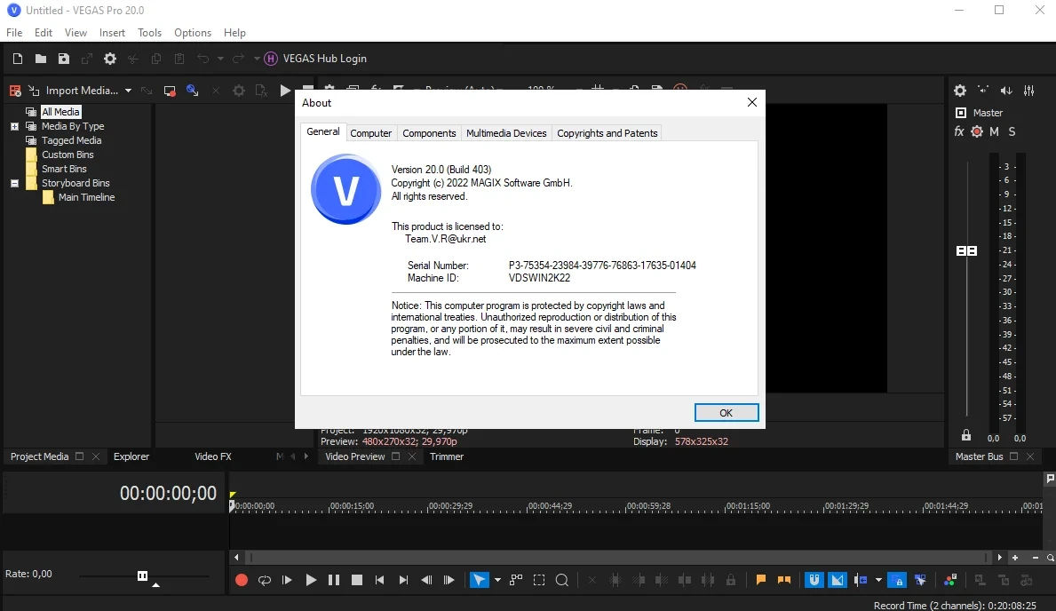 Сведение аудио и видео потоков MAGIX Vegas Pro 20.0 Build 403 by KpoJIuK — изображение 3