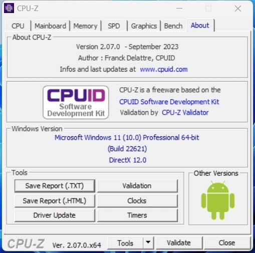 Сведения о процессоре - CPU-Z 2.07.0 + Portable [En] — изображение 3