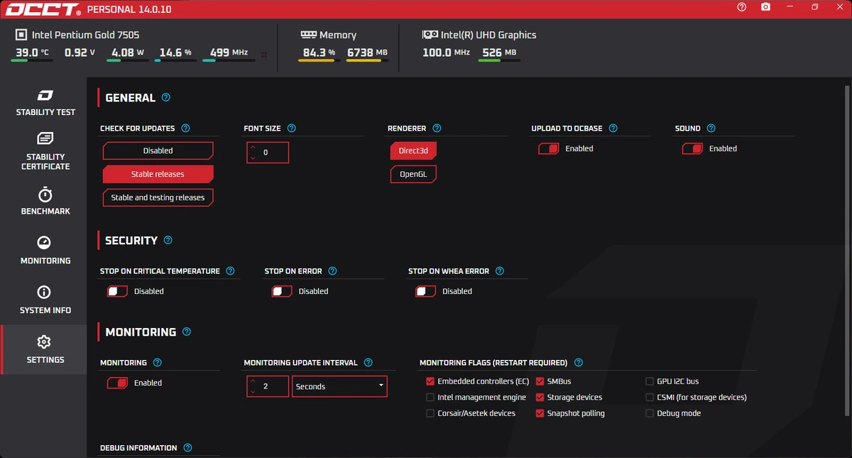 Тестирование видеокарты OCCT 14.0.10 Portable — изображение 3