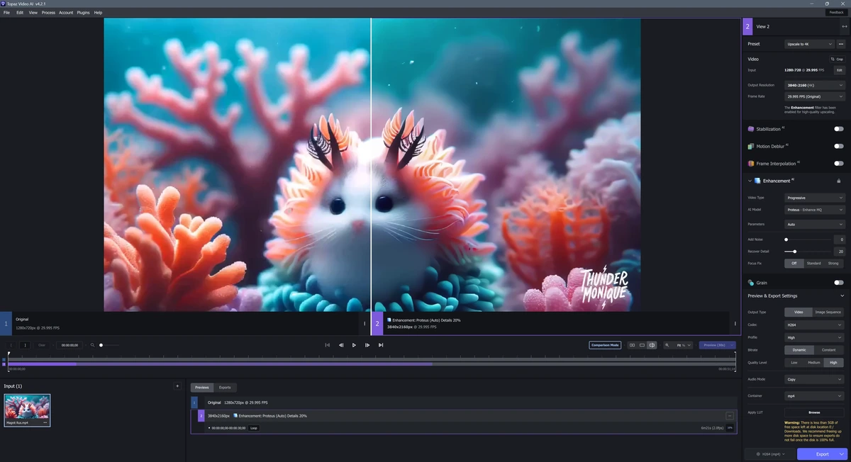 Topaz Video AI 4.2.1 Полная + Портативная версии by elchupacabra — изображение 3