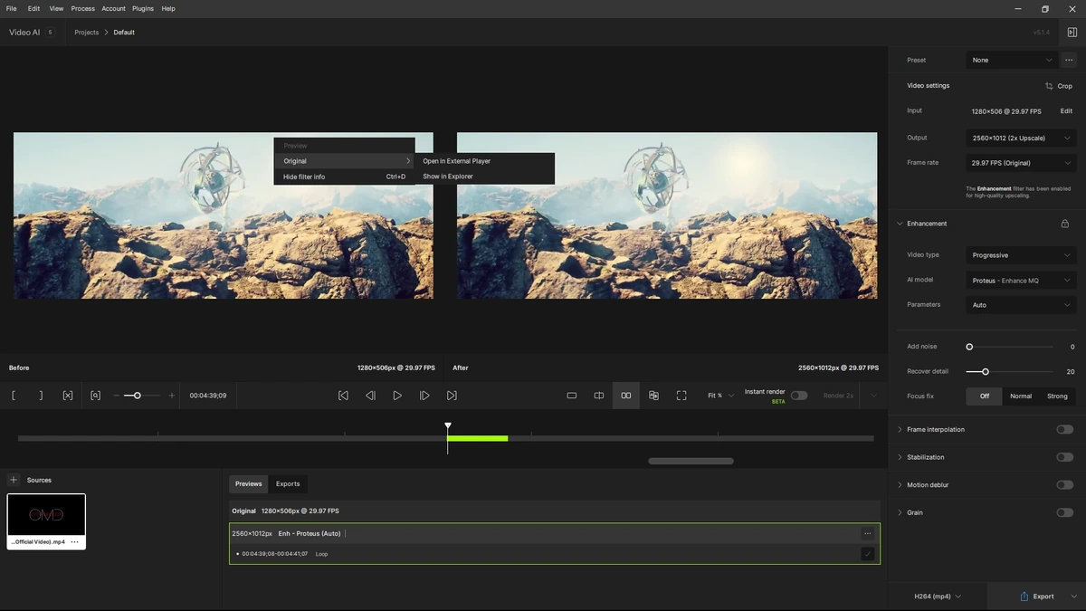 Topaz Video AI 5.1.4 — изображение 3