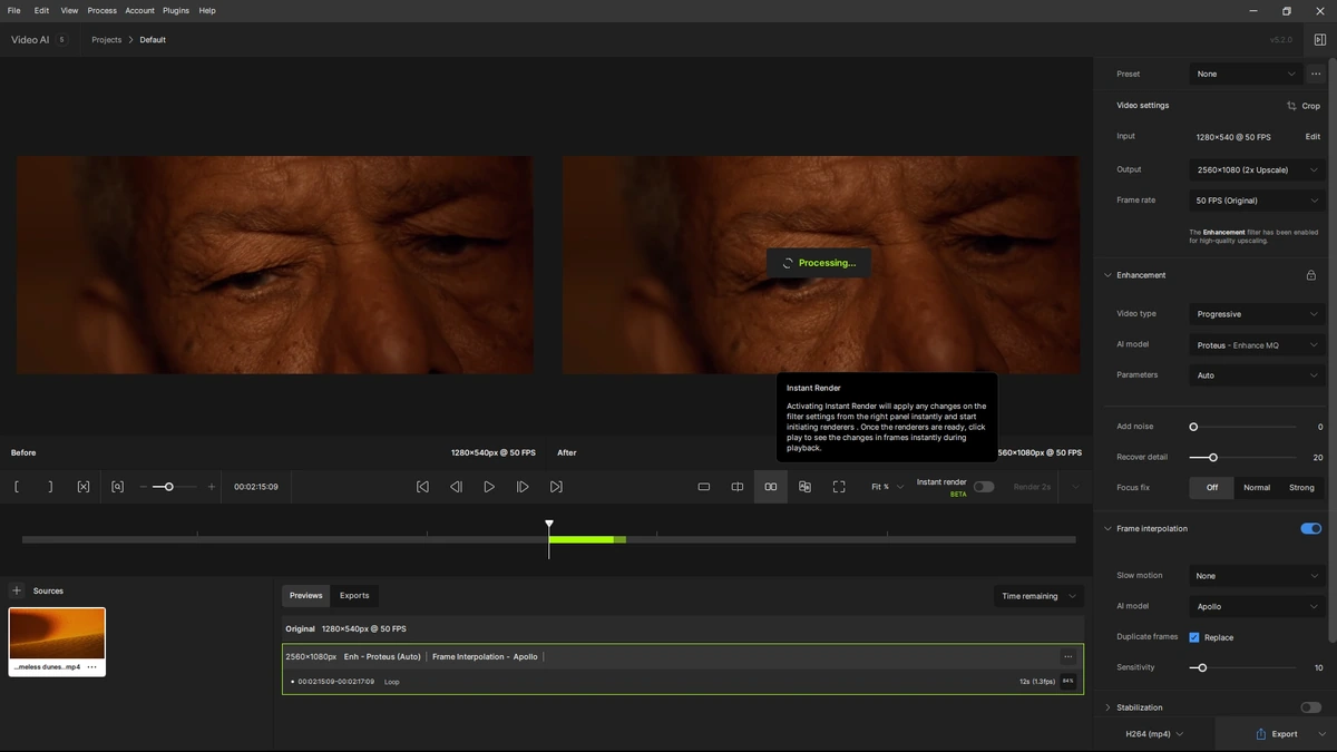 Topaz Video AI 5.2.0 — изображение 3