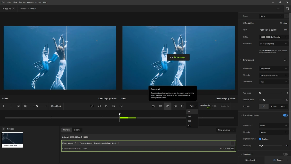 Topaz Video AI 5.2.1 — изображение 3