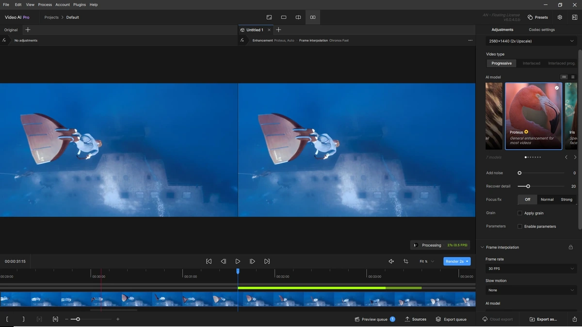 Topaz Video AI чистое увеличение видео Pro 6.0.4 Beta — изображение 3