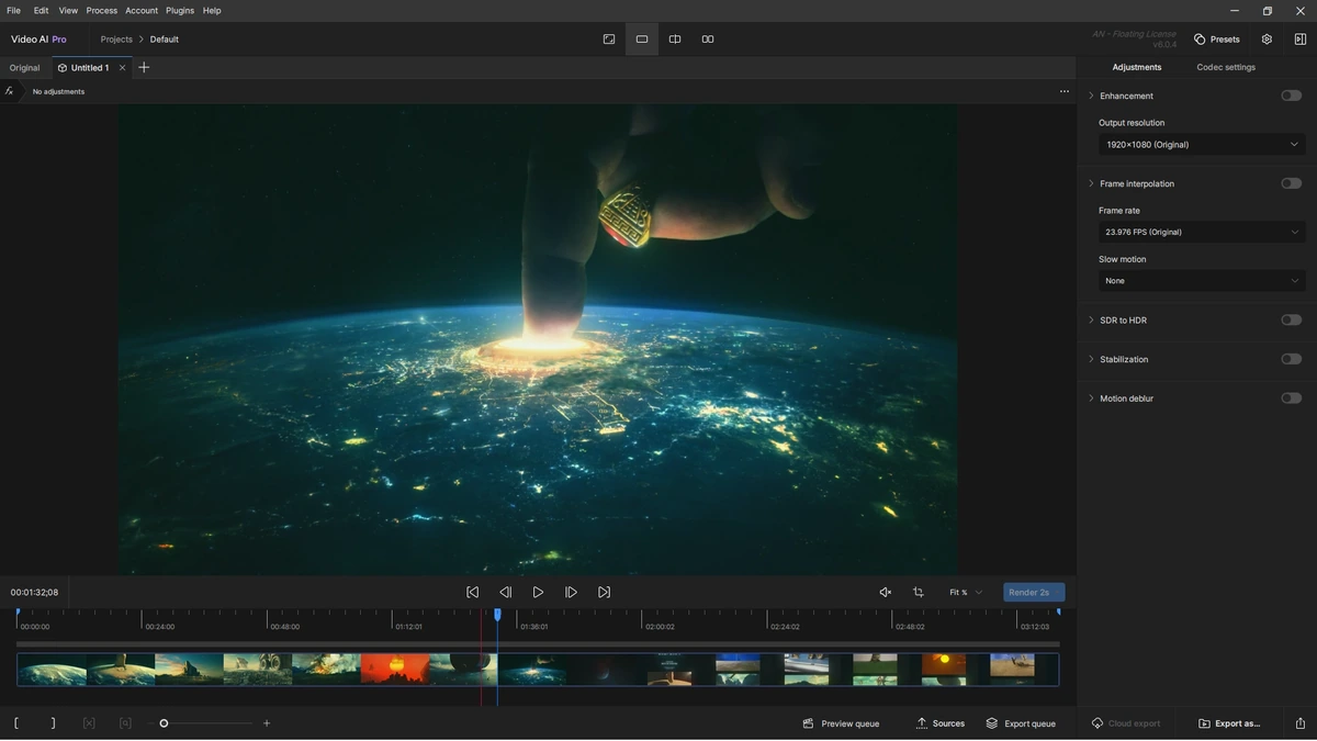 Topaz Video AI увеличение видео Pro 6.0.4 RC — изображение 3