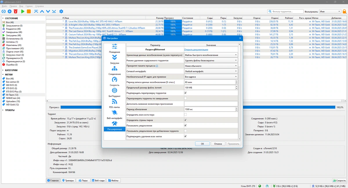 Бесплатный торрент клиент qBittorrent 5.0.5 — изображение 3