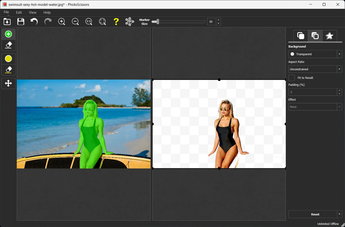 Удаление фона с фото PhotoScissors 9.3.1 by UZ1 — изображение 3