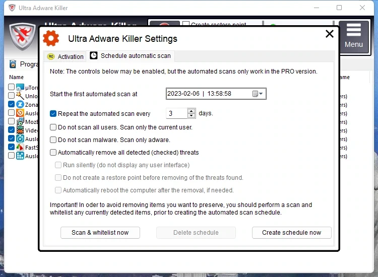 Удаление рекламы - Ultra Adware Killer 10.7.0.0 — изображение 3
