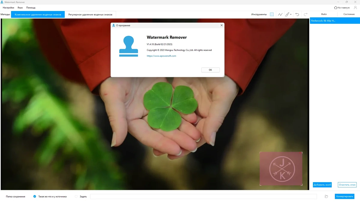 Удаление водяных знаков с фото Apowersoft Watermark Remover 1.4.18 by elchupacabra — изображение 3