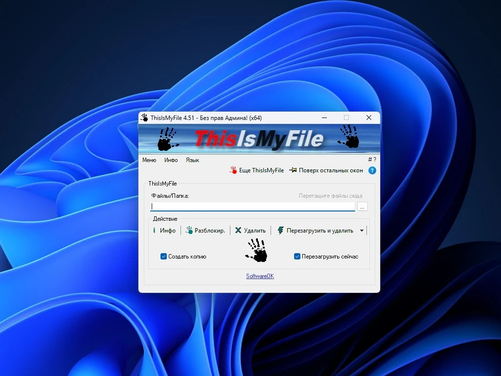 Удаление заблокированных файлов ThisIsMyFile 4.51 + Portable — изображение 3