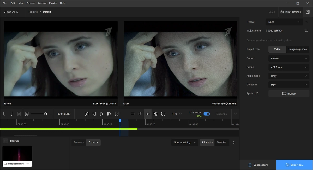 Улучшение видео Topaz Video AI 5.3.1 — изображение 3