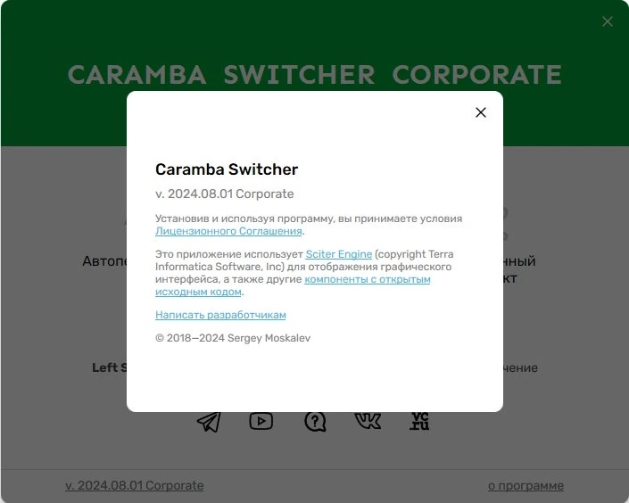 Умный переключатель раскладки клавиатуры Caramba Switcher Corporate 2024.08.01 — изображение 3