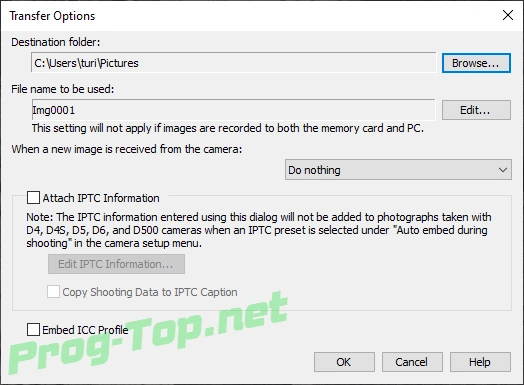 Управление настройками камеры - Nikon Camera Control Pro 2.32.0 — изображение 3