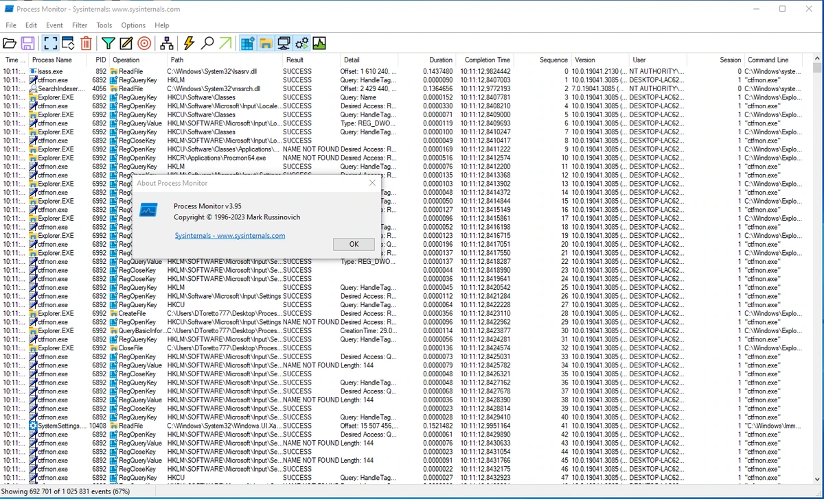 Управление процессами Windows Process Monitor 3.95 — изображение 3