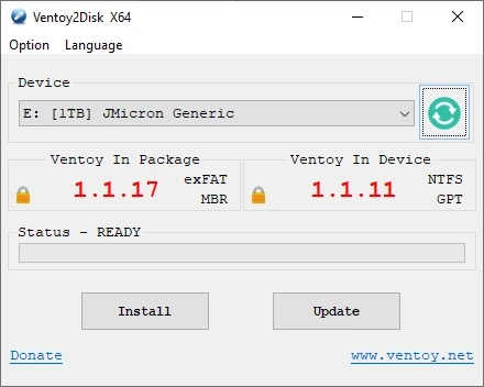 Установка Windows Ventoy 1.1.17 — изображение 3